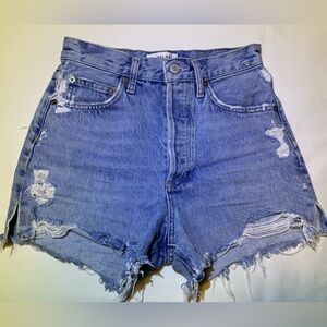 Agolde size 25 Dee Short Distressed Denim Shorts